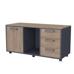 Тумба-греденция PREGO 1200х500х610 П.ТГ-12.5 Дуб Крафт табачный/Антрацит
