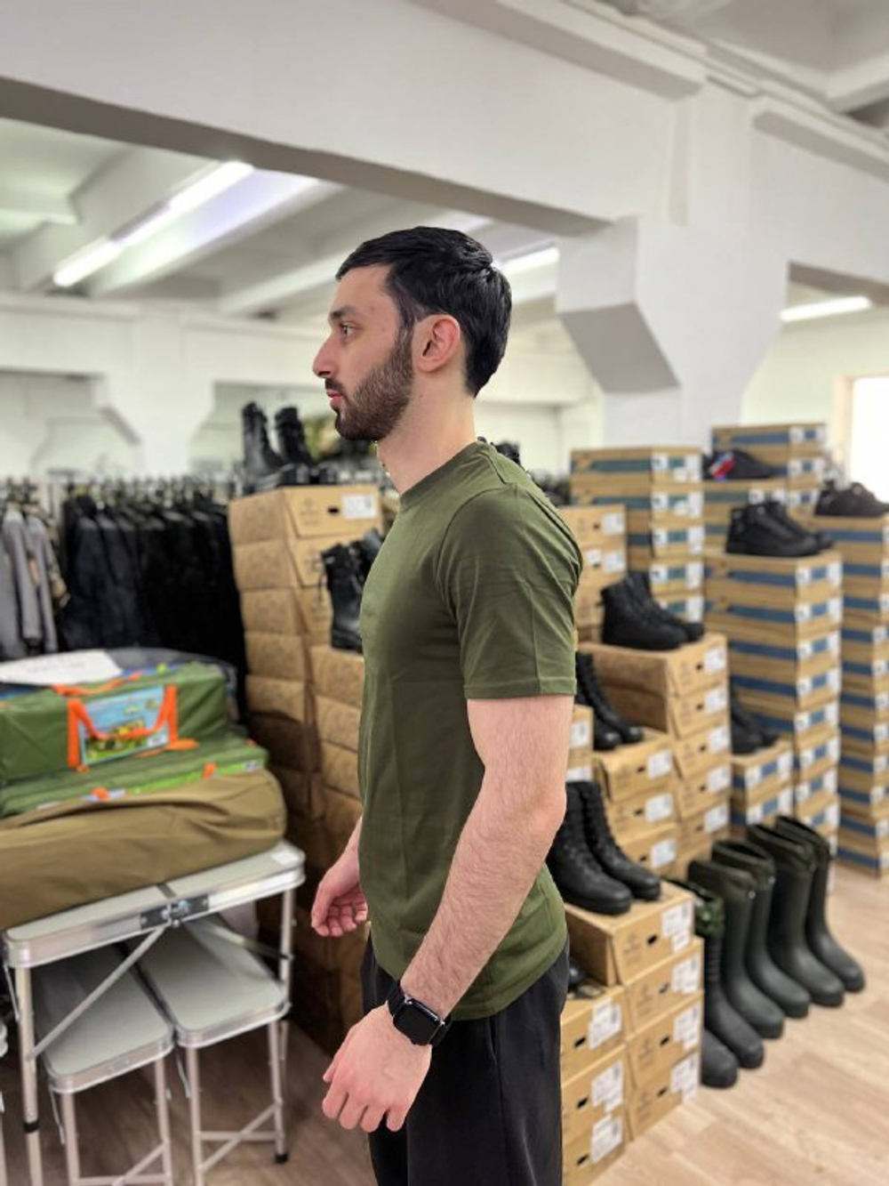 Футболка хлопковая / олива