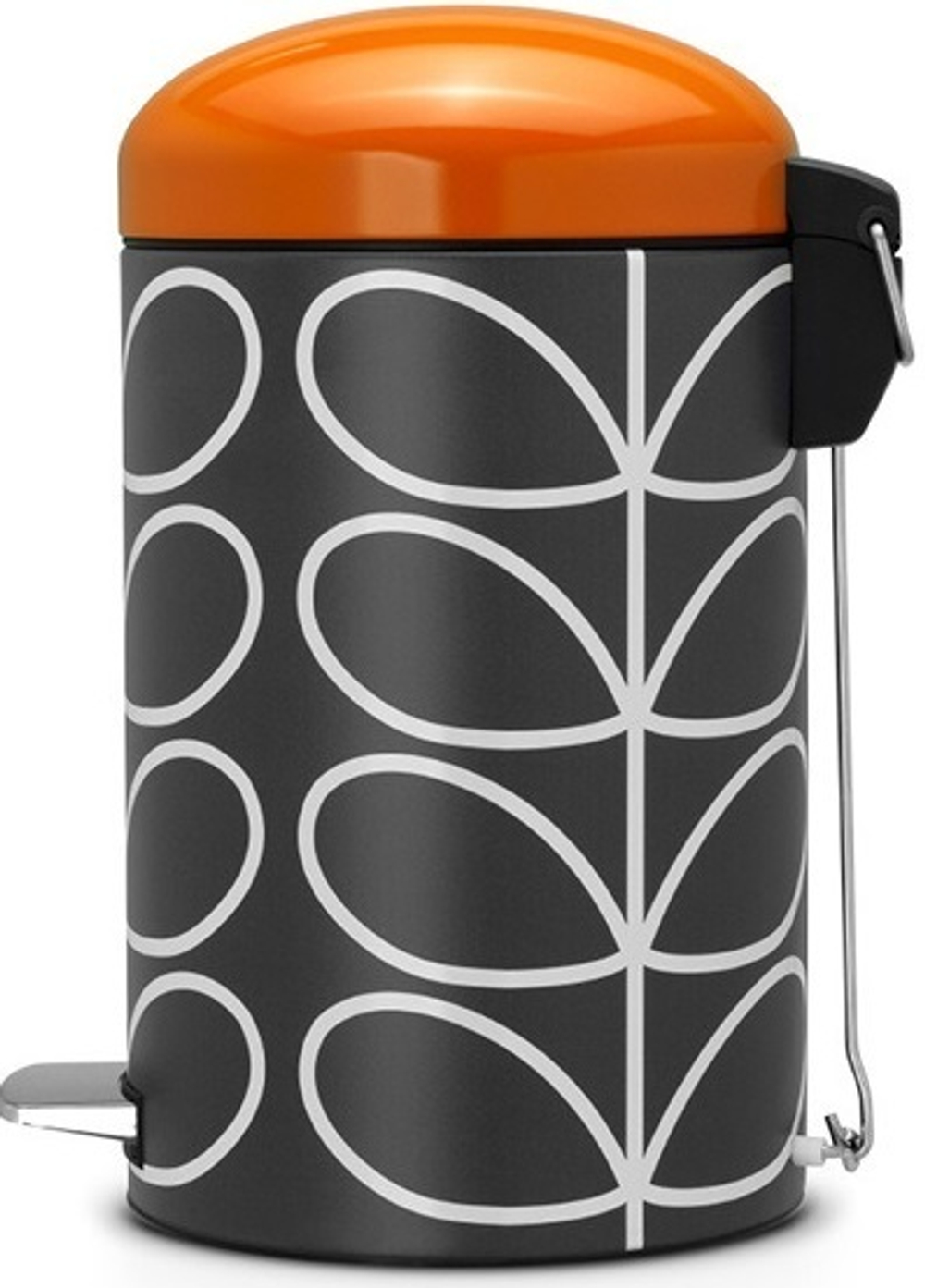 Ведро Brabantia Orla Kiely 12л темный графит сбоку