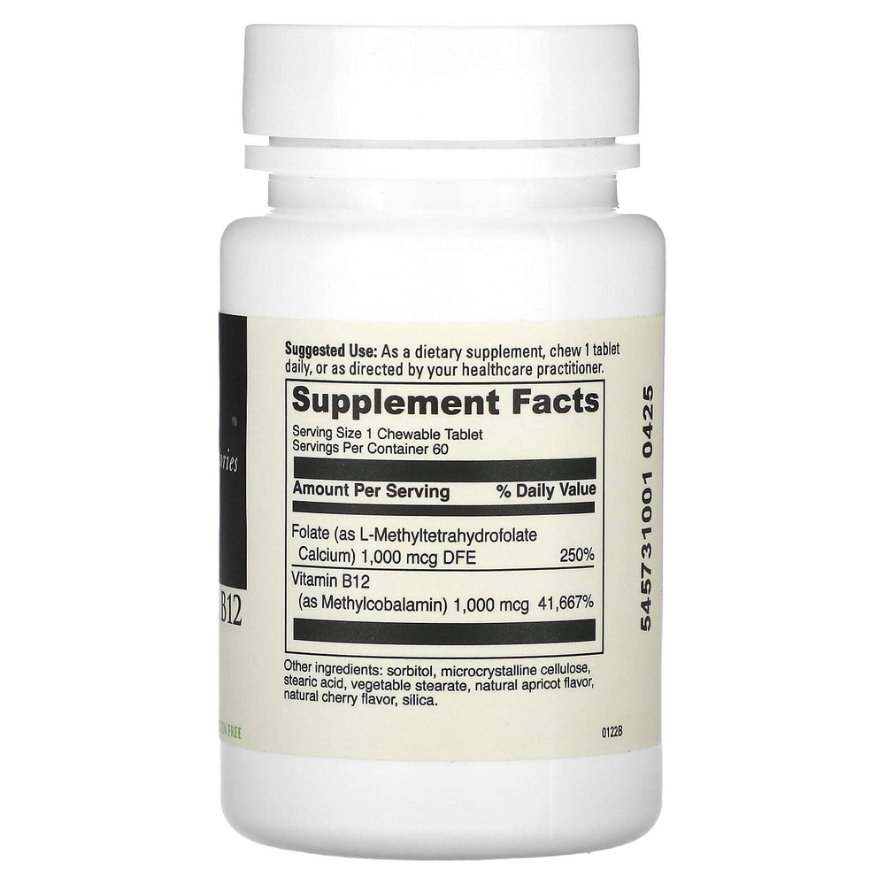 DaVinci Laboratories, Активный фолат B12, жевательные таблетки, 60 жевательных таблеток