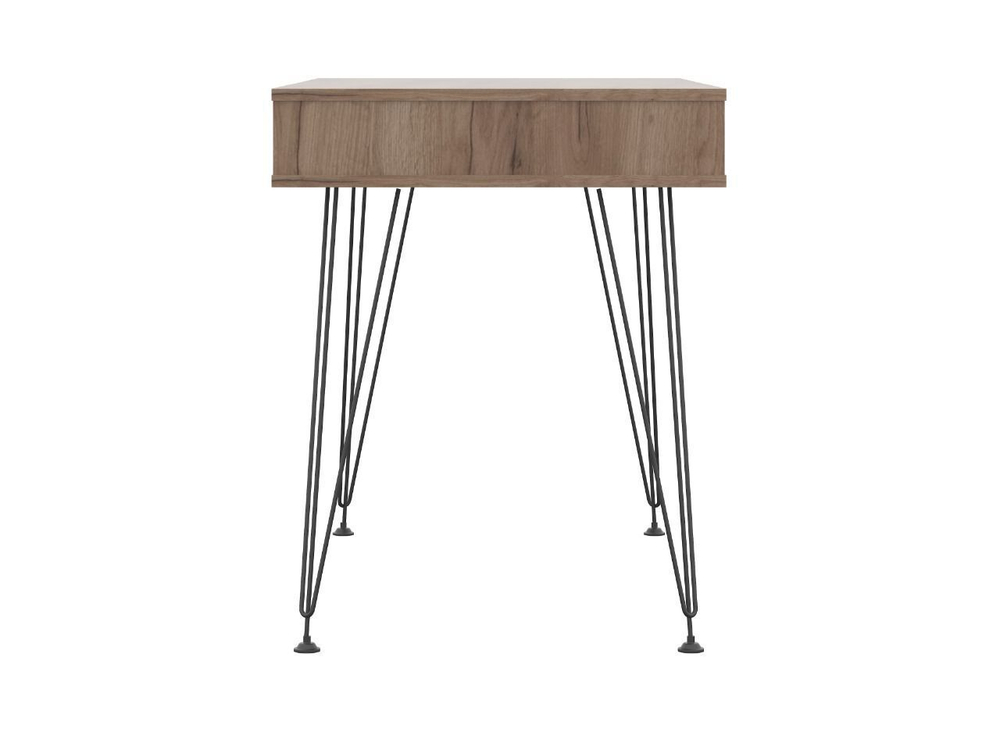 Стол письменный с ящиками Дуб Табачный/Чёрный Графит, МАРКЕ, 120х60х75,5 см