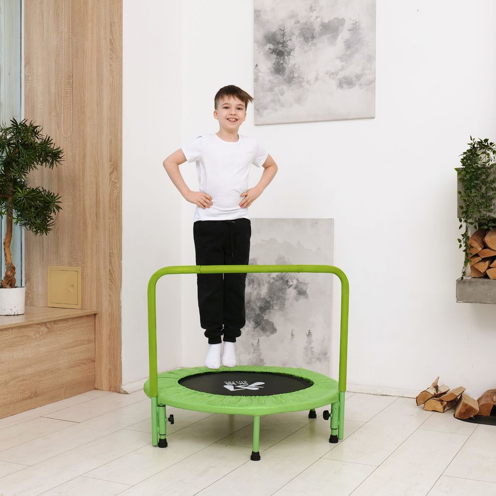 Батут с поручнем DFC JUMPFIT 36&#39;&#39; зеленый