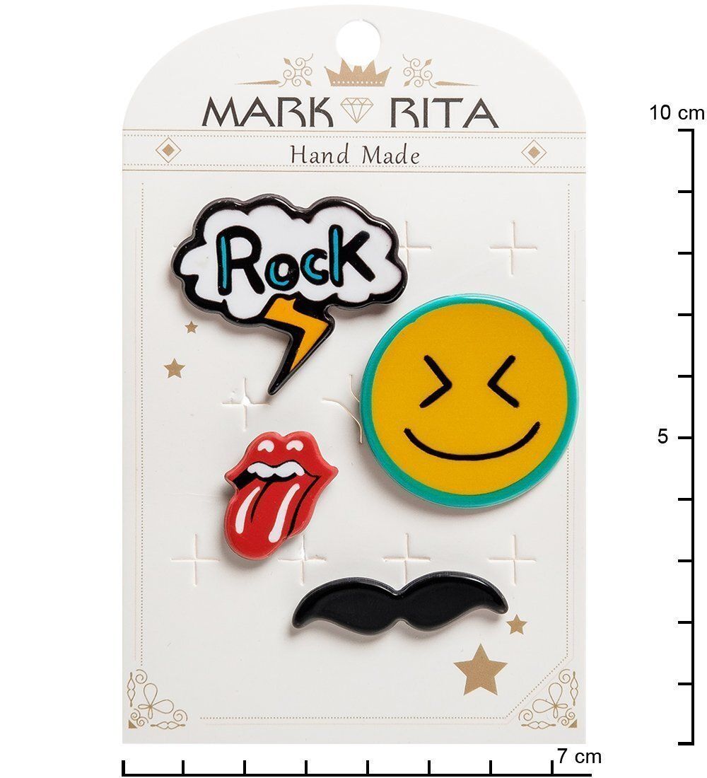 MR- 66 Н-р брошей с цанговым зажимом бабочка «Рок-стиль» Mark Rita