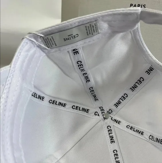 Бейсболка CELINE из хлопка, белый