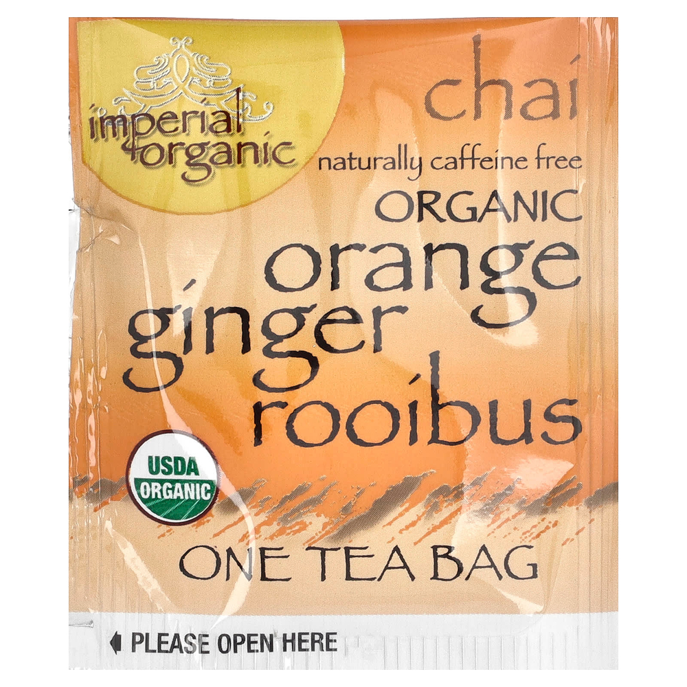 Uncle Lee's Tea, Imperial Organic, чай со вкусом апельсина и имбиря, без кофеина, 18 чайных пакетиков, 32,4 г (1,14 унции)