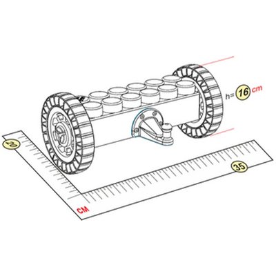 Подвижная платформа 35x20x16 см GigaBloks 7,5"