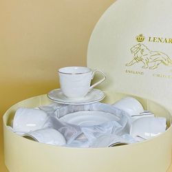 Lenardi 109-235 Кофейный набор 12пр. 140мл КРОКУС ЗОЛОТО в под.уп.(х12)Фарфор