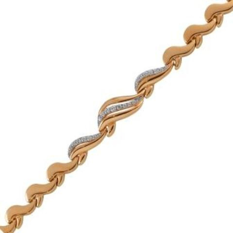 Браслет из золота с фианитами