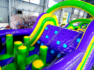 Надувной батут "Длинная полоса препятствий" 29*4*5 м