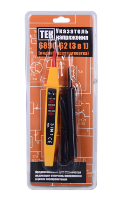 Тестер напряжения 6890-62 (3 в 1)