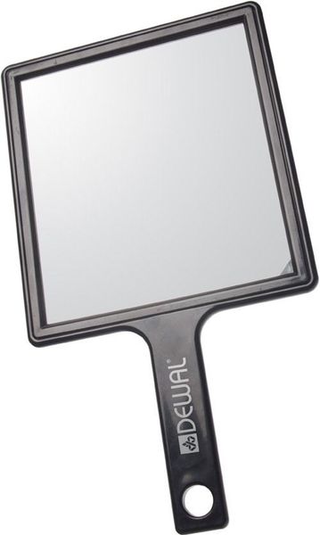 Зеркало заднего вида черное с ручкой (21,5 х 23,5 см) DEWAL MR-052