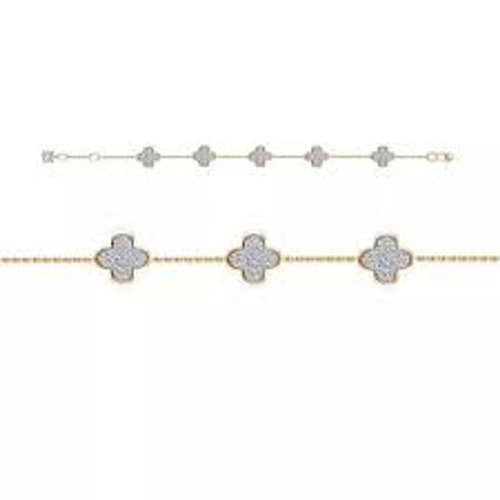 Браслет из золота с фианитами