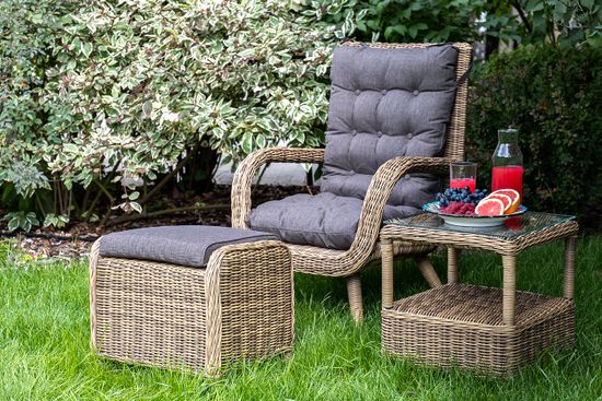 "Толедо" пуф плетеный, цвет соломенный