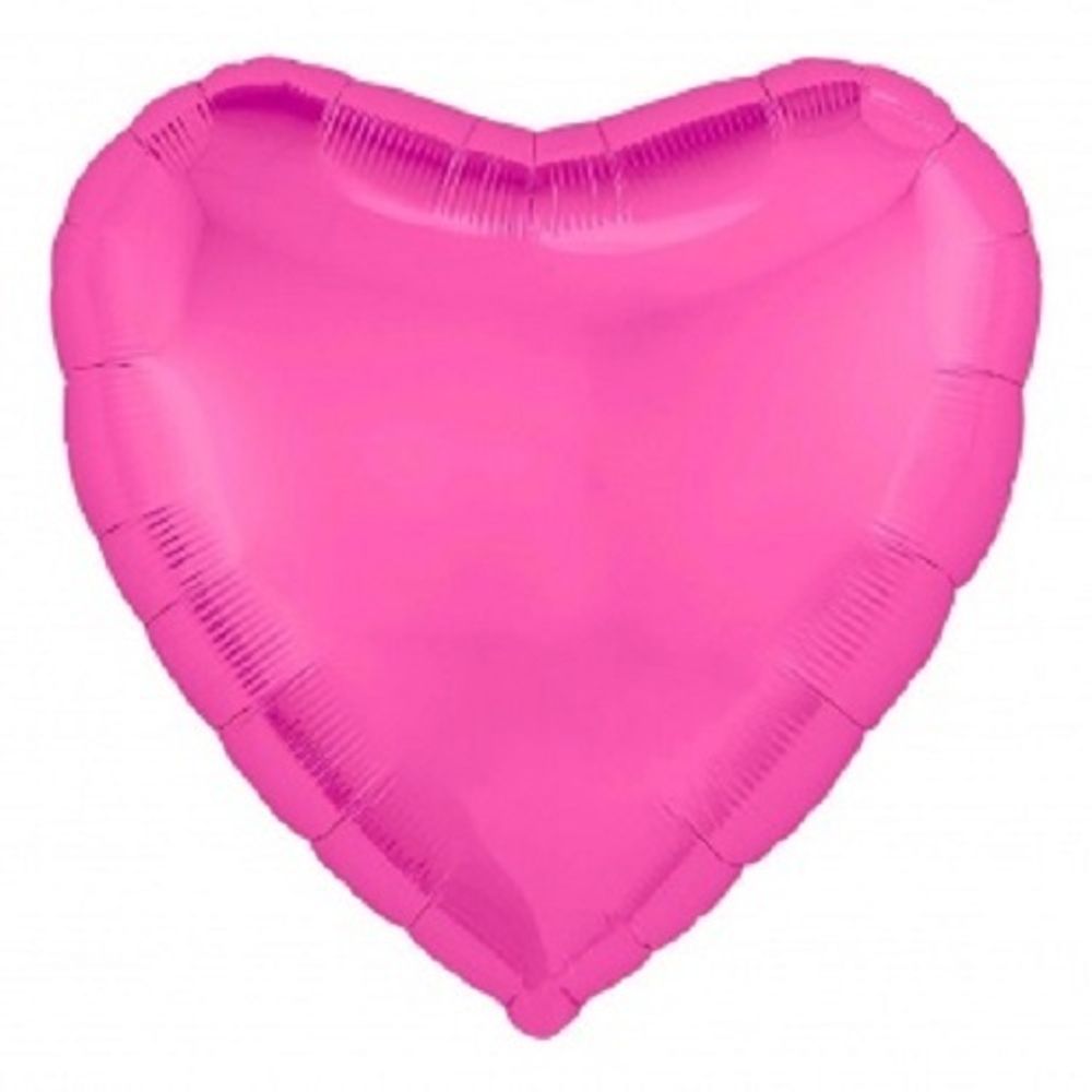 Р Б/РИС СЕРДЦЕ 18&quot; Металлик Pink Peony