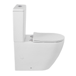 Унитаз-компакт безободковый BelBagno Sfera-R BB2141CP-TOR/SC с крышкой-сиденьем микролифт, белый