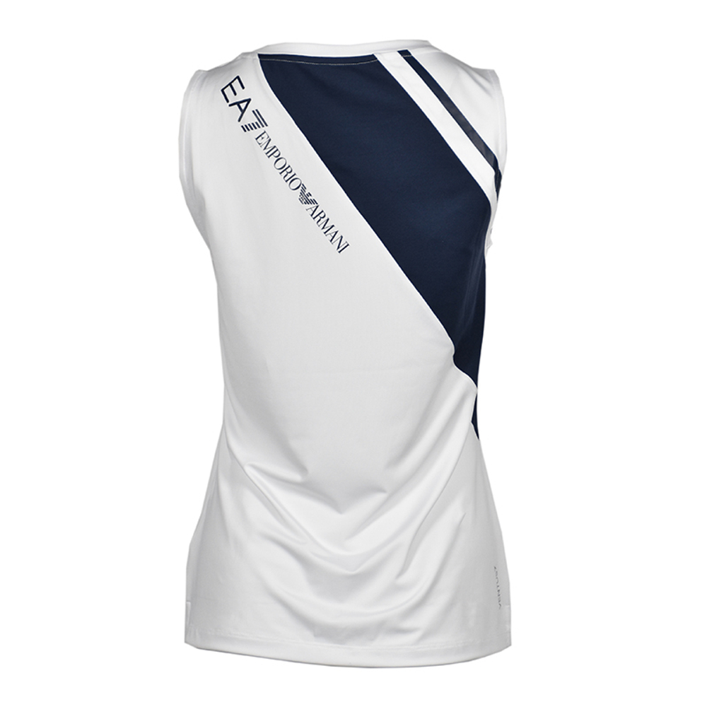 Женский топ теннисный EA7 Women Jersey Tank - white