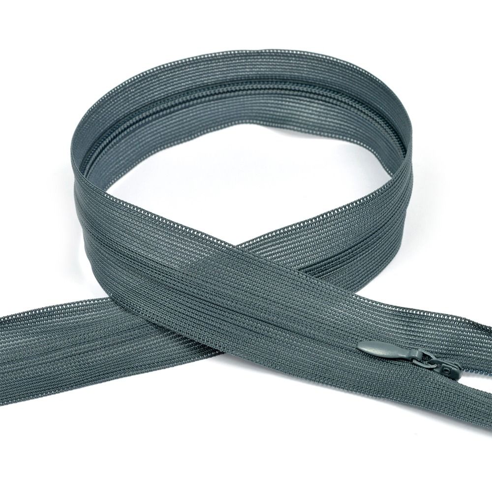 Молнии потайные, L 60 см, т.серый