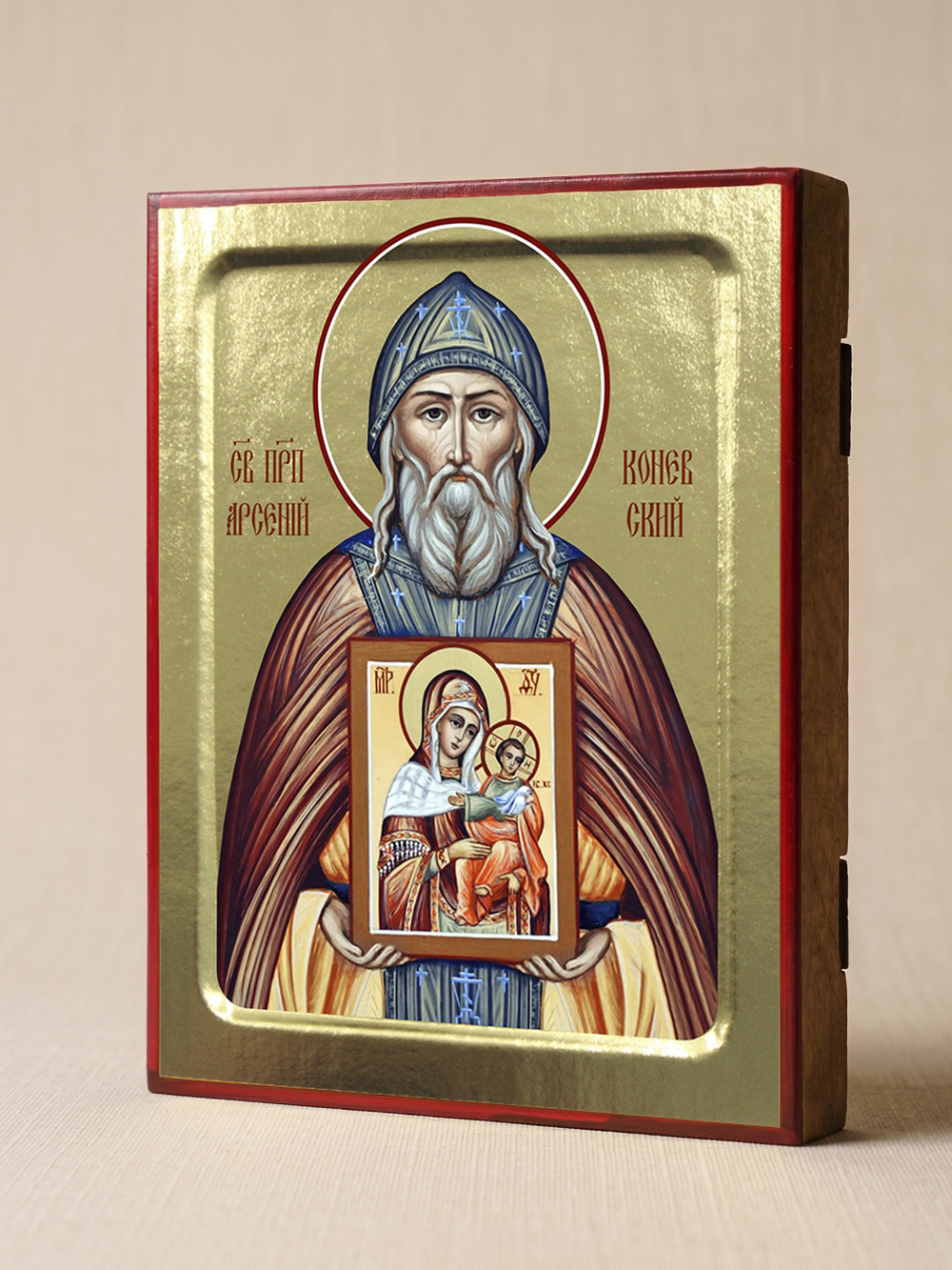 Икона Арсений Коневский, св. праведного, на дереве: 125 х 160 (Синопсисъ)