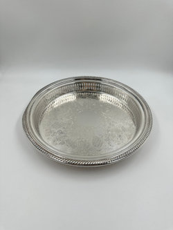 Посеребренный поднос с высокими бортиками