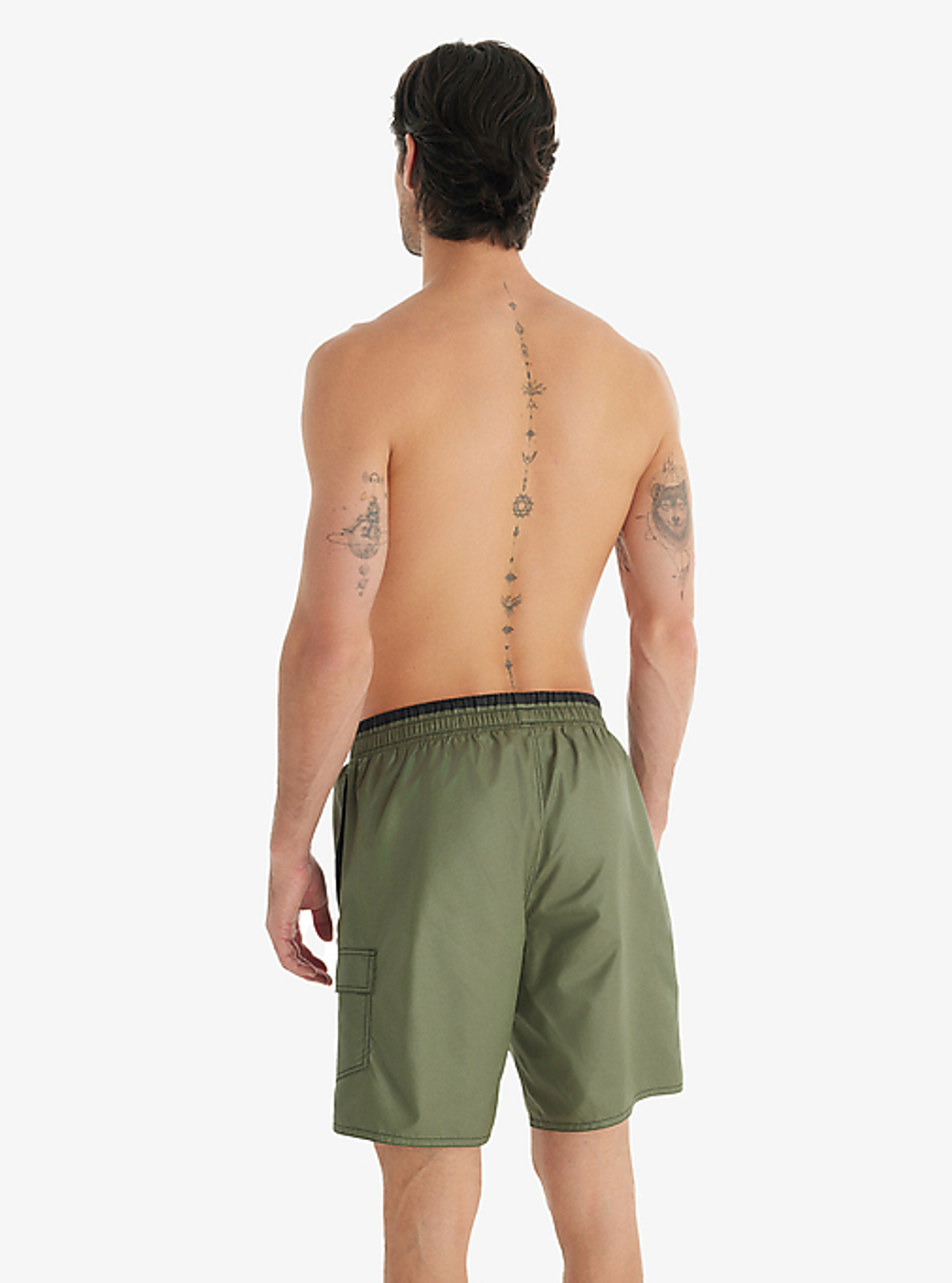 Мужские пляжные шорты хаки