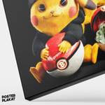 Картина Пикачу / Pikachu в Supreme, холст с печатью на подрамнике, интерьерная, Постер Плакат