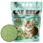 Наполнитель растительный комкующийся Cat Step Tofu Green Tea 2,7кг*6л