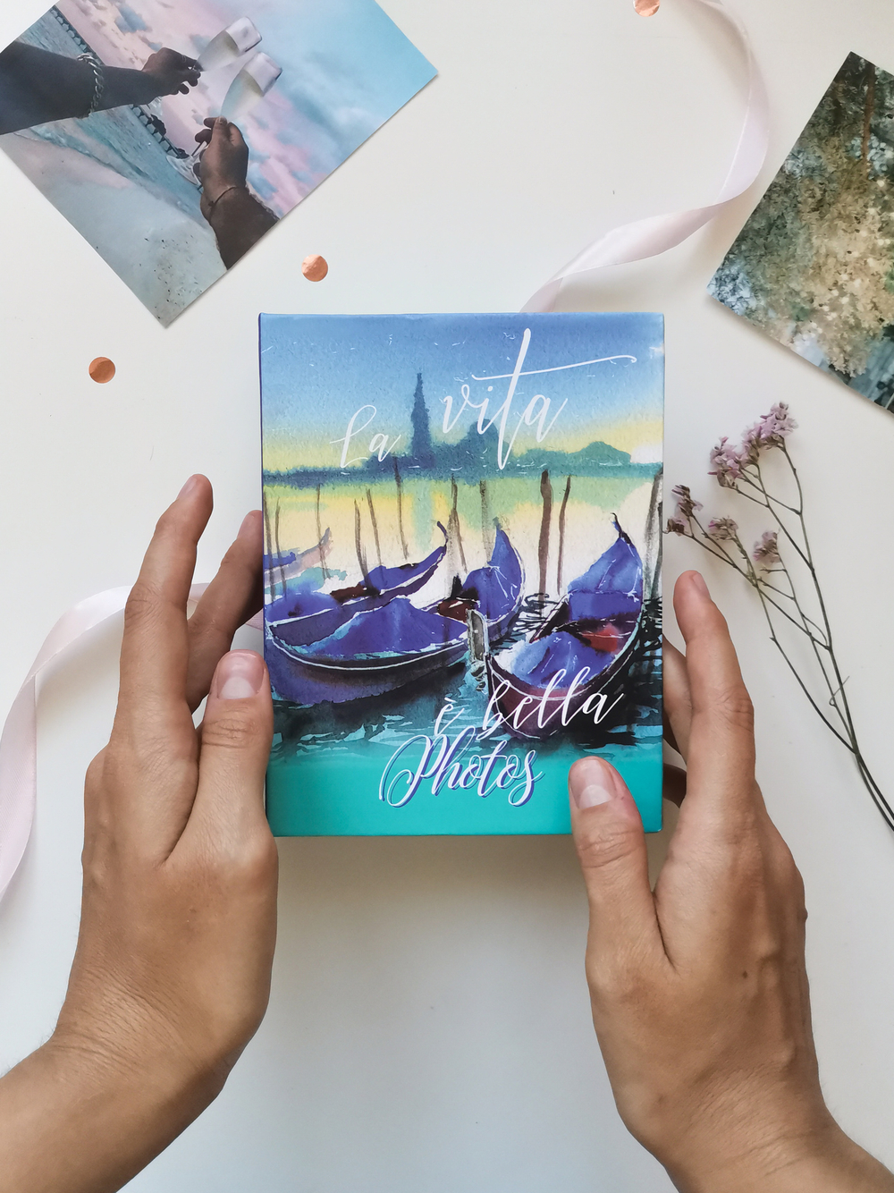 Фотоальбом на 100 фото 10х15 см, пластик. листы watercolor travel Венеция