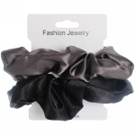 Резинки для волос 2шт на блистере «Bright collection», 2 цвета (черный, металлический), d- 12 см