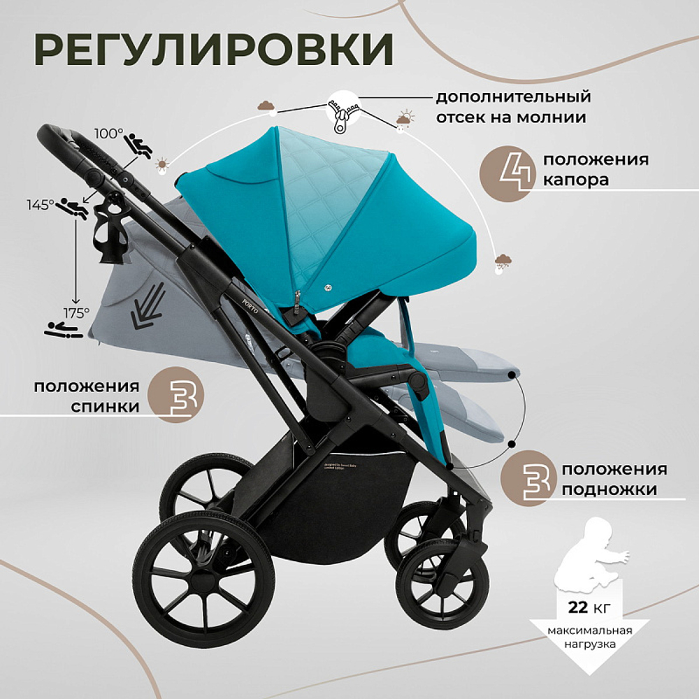 Детская коляска Sweet Baby Porto 2 в 1 Green
