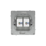 Компьютерная розетка RJ-45 без шторки, кат.6А двойная, KANT, белая магнолия