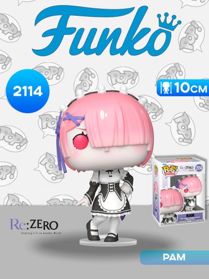 Фигурка Funko POP! Animation Re:Zero Ram (2114) 86512 / Фигурка Фанко ПОП! по мотивам аниме "Re: Zero - жизнь с нуля в другом мире", Рам