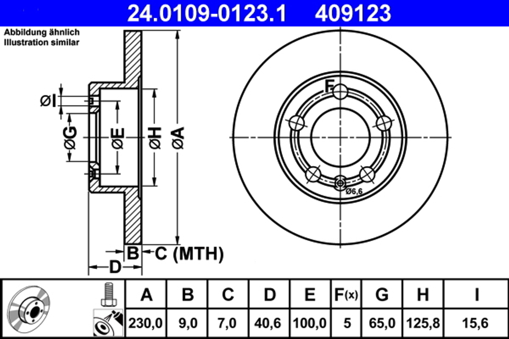 ATE - 24010901231-ATE - Brake Disc