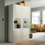 Комбинация для хранения - IKEA BESTÅ/BESTA /БЕСТА /БЕСТО ИКЕА, 120x42x193 см, серый,