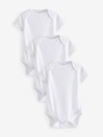 Боди с коротким рукавом для малышей Next N44-472, 3 шт., Белый