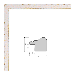 Фоторамка пластиковая 21х30 см, белый, фактура орнамент, арт. 2130.658608
