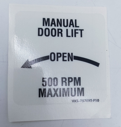 Плакард VKS-757EXT-F10