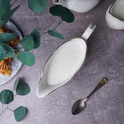 Соусник 350 мл 18,5*8 см h8,2 см с ручкой фарфор Gold Aristocrat Noble [1]