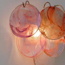 Бра Cloyd LINZE-B W2 / выс. 32 см - латунь - розов.стекло (арт.20481)