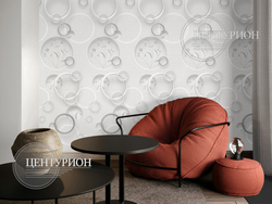 Панель ПВХ термопечать Орбиты хром 407 2700х250 мм