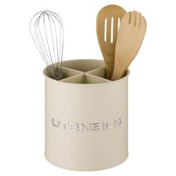 ПОДСТАВКА AGNESS ПОД КУХОННЫЕ ПРИБОРЫ, 14*15 СМ, ЦВЕТ: IVORY