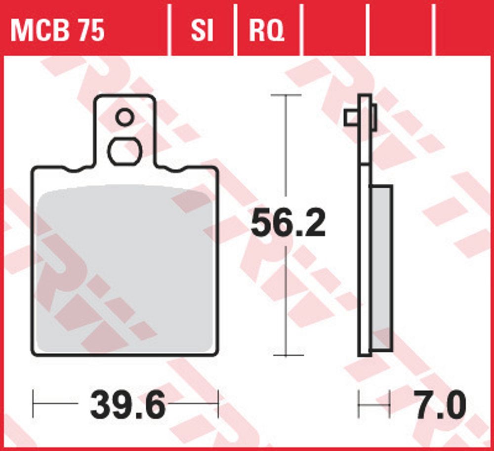 Колодки тормозные дисковые TRW MCB750SI