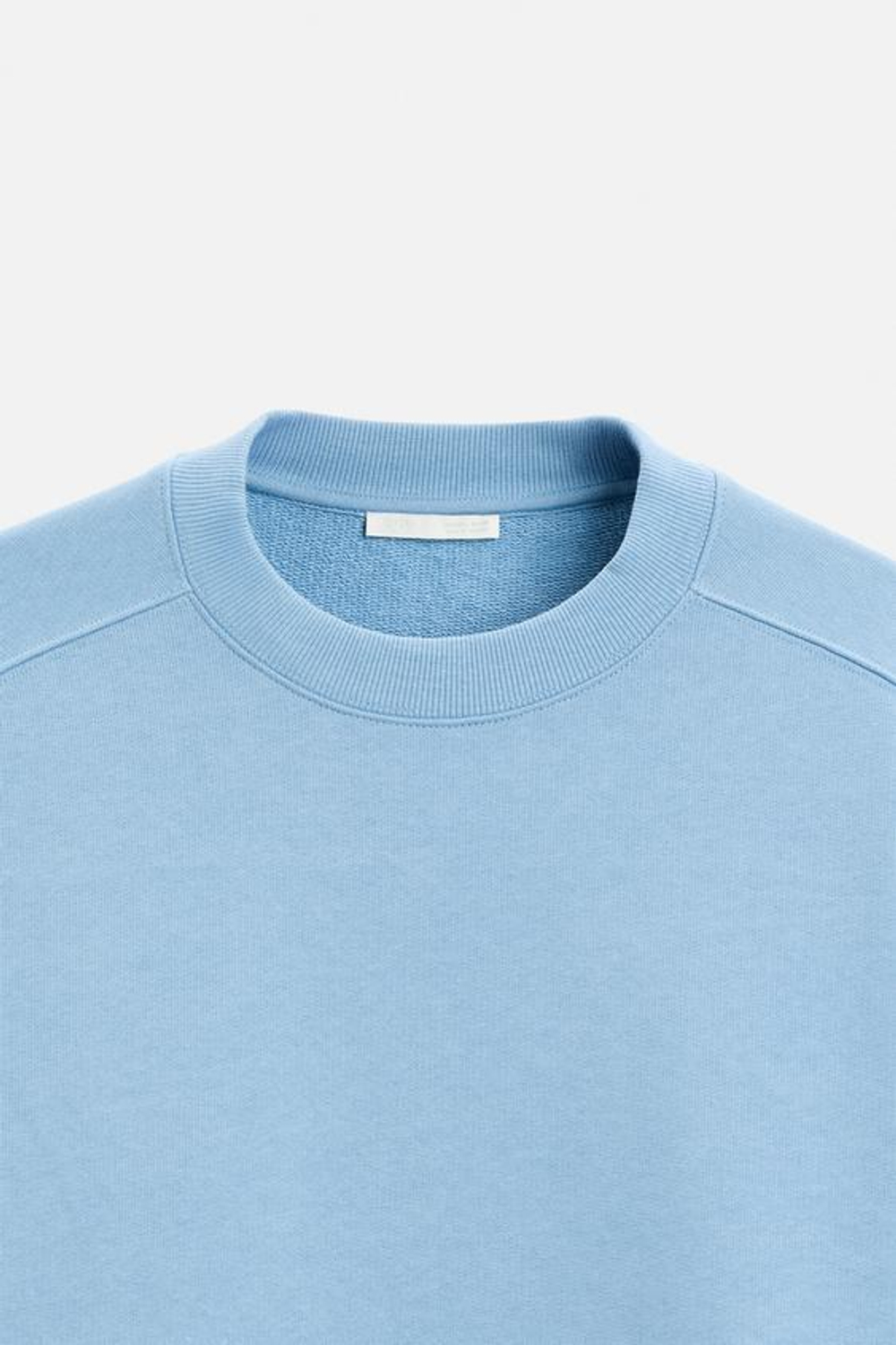 ZARA ТОЛСТОВКА СВОБОДНОГО КРОЯ С КРУГЛЫМ ВЫРЕЗОМ, ГОЛУБОЙ