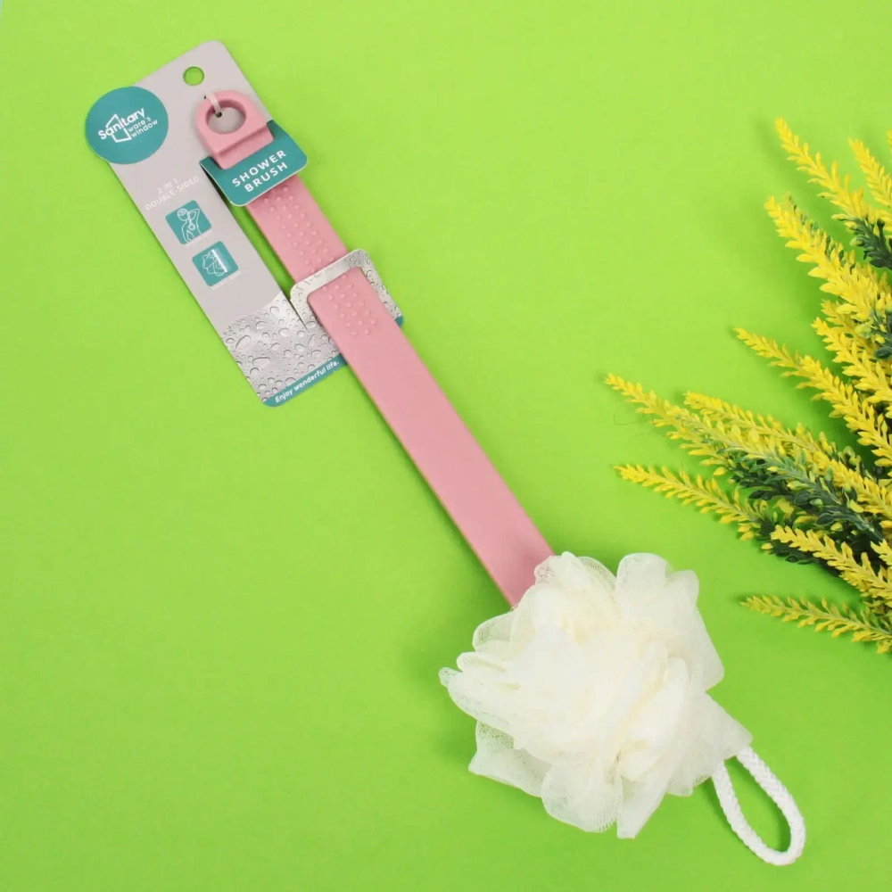 Мочалка массажная «Сиена» на пластиковой ручке, размер мочалки 36*11см