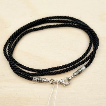 1900151 Текстильный шнурок, 2 мм. Серебро. Иисусова молитва.