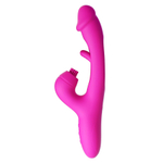 Розовый вибратор-кролик 26,5см с воздушно-волновой стимуляцией Amovibe G Spot Ultra Flapping Rabbit Vibrator Pink