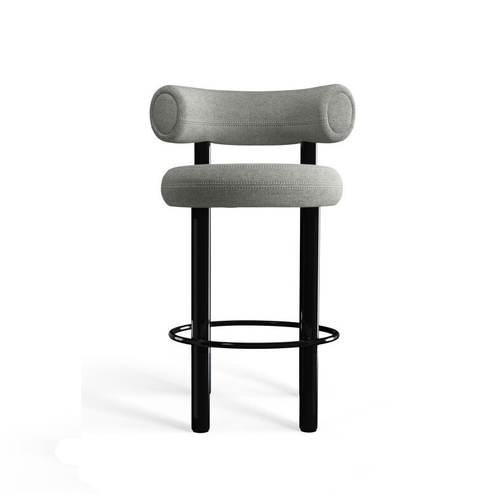 Полубарный стул Fat Wood 65cm Grey