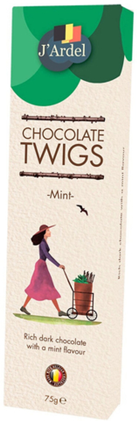 Шоколад Жардель Хворост из темного шоколада со вкусом мяты / J'Ardel Dark Chocolate Twigs with Mint 75г
