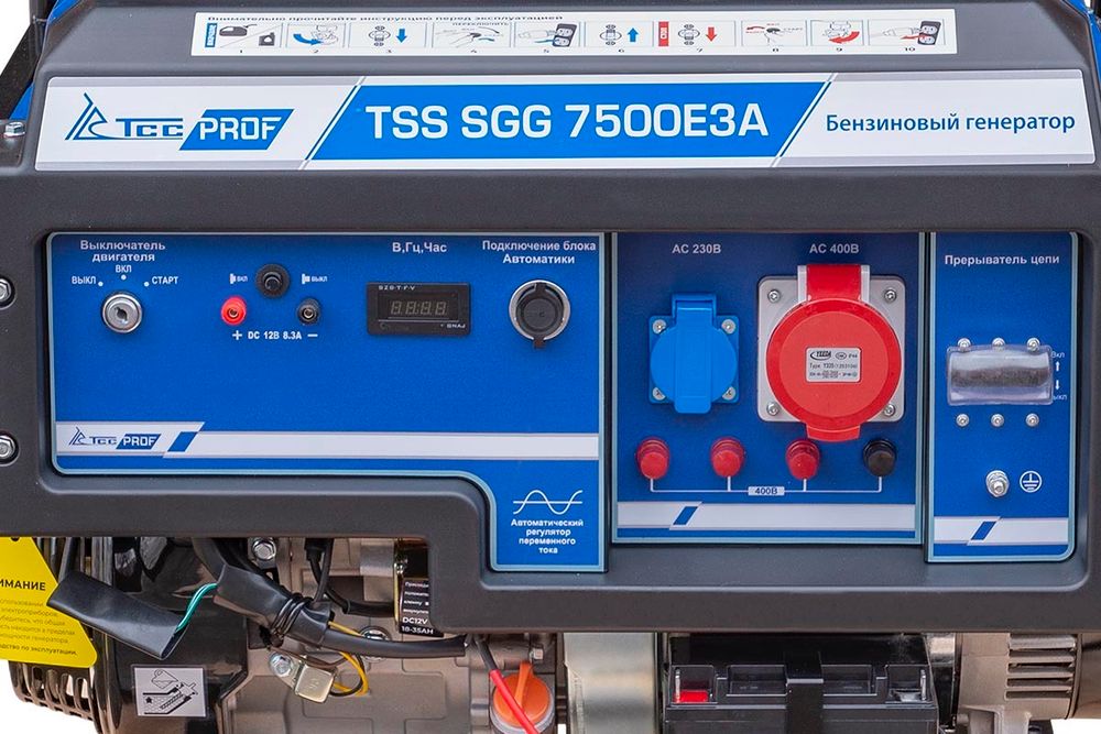 Бензогенератор трехфазный TSS SGG 7500E3A - [7.5 кВт / 13.5 А]