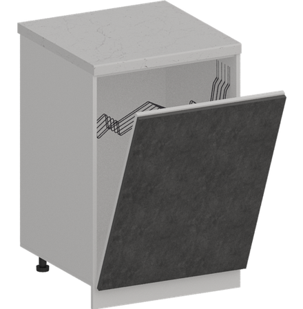 Кухня Модуль ШНВ 600 Графит / Бетон