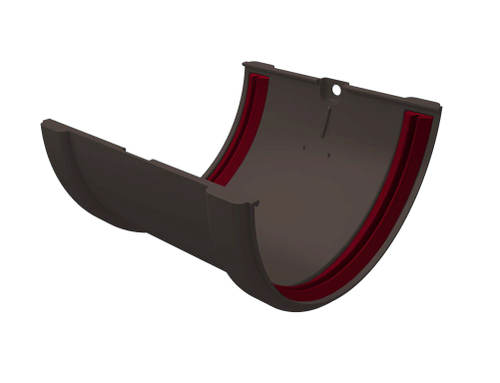 Соединитель желобов ПВХ GL стандарт графит